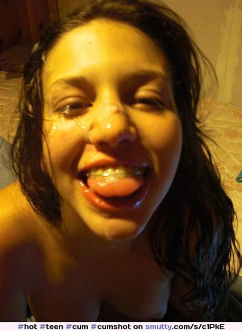 hot teen cum cumshot cumonface tongue smile fun exgf girlfriend latina