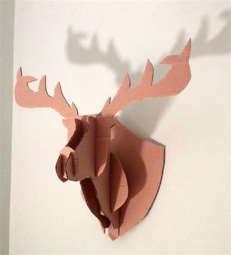 diy cardboard deer head cardboard deer heads diy cardboard deer head