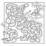 Labyrinth Pirates Game Tangled sketch template