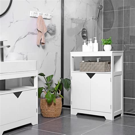 vasagle badezimmerschrank badschrank mit marmorartigem druckmuster