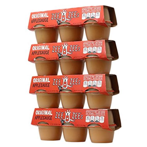 zee zees original applesauce cups  natural  oz cups  pack buy   uae