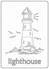 Lighthouse Coloringoo sketch template