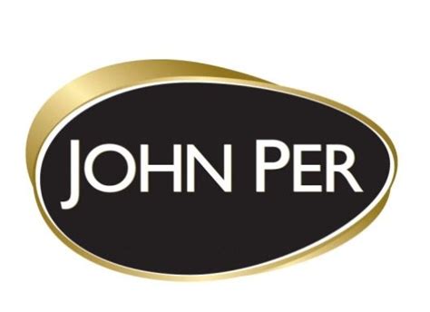 john  logo  shown   black  gold oval  white letters