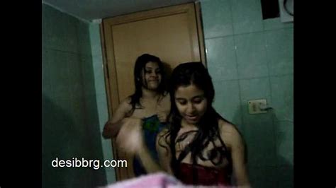 indian two hot hostel girls enjoy dancing in shower