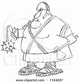 Executioner Holding Axe Clipart Flail Outlined Royalty Vector Cartoon Execution Justice Template Djart Coloring Pages Illustrations Clipartof sketch template