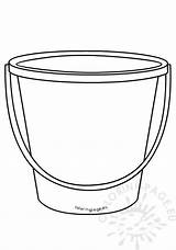 Bucket Outline Summer Template Coloring sketch template