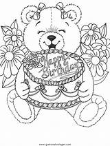 Geburtstag Compleanno Anniversaire Ausmalen Fofos Ursinhos Feste Festivita Gratismalvorlagen Malvorlage Prinzessin Erwachsene sketch template