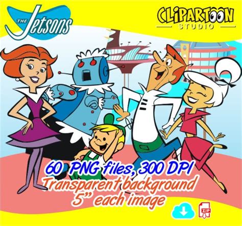 60 The Jetsons Cliparts Cartoon Clip Art Printable Digital