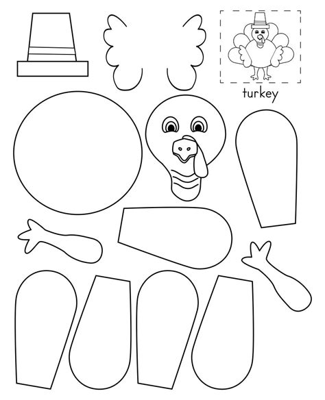 thankful turkey template printable templates