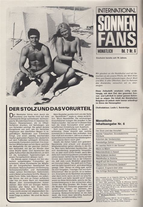 Sonnenfans 1976 N6 Naturist Magazine Magazine Health And Etsy