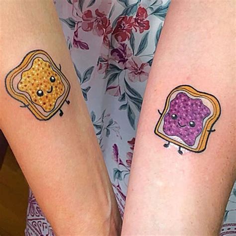 Cute Peanut Butter And Jelly Tattoos