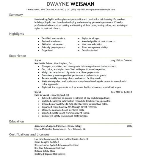 resume examples hair stylist resume examples resume examples