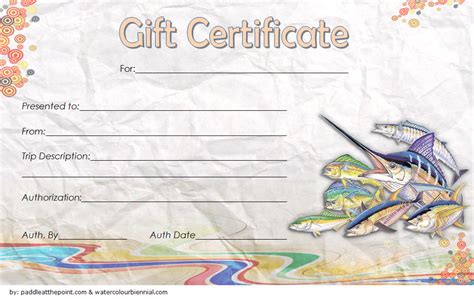 fishing gift certificate editable templates  latest pertaining