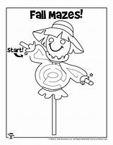 Mazes Printable Woojr Maze Scarecrow Woo sketch template
