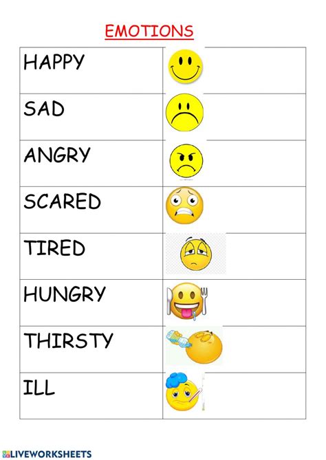 emotions  feelings worksheets
