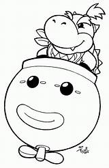 Coloring Bowser Jr Pages Print Popular sketch template