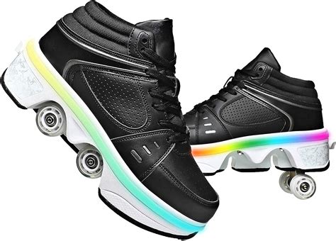 deformation roller shoes invisible pulley shoes skates adult childrens skating shoes  led