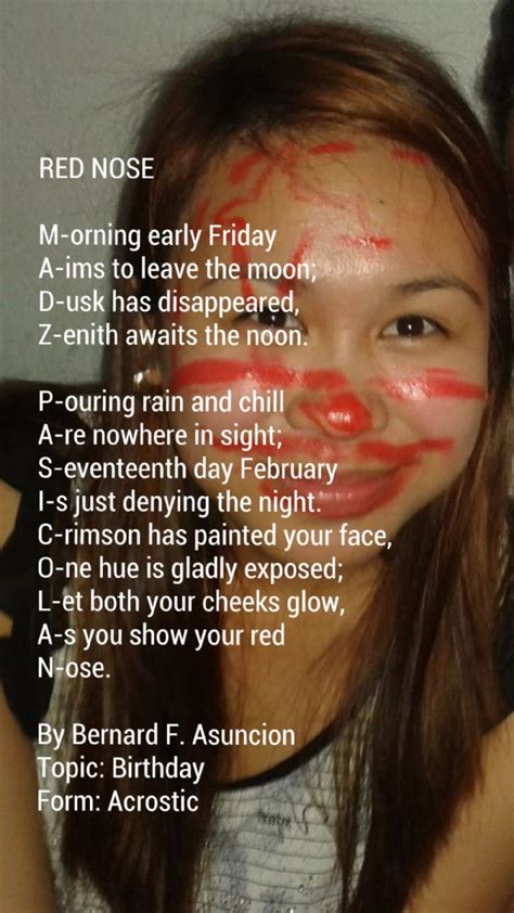 red nose red nose poem  bernard  asuncion