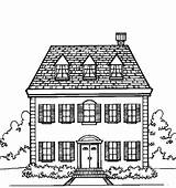 Coloring House Pages Printable Houses Kids Color School sketch template