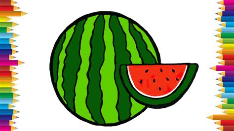 draw watermelon watermelon drawing youtube