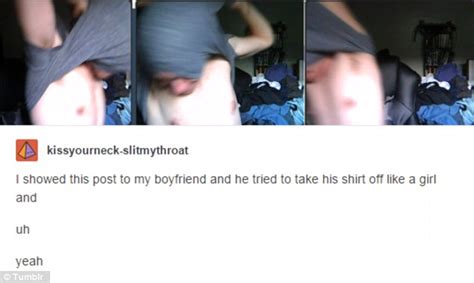 tumblr user solves mystery of why guys and girls remove their shirts differently daily mail