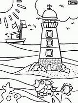 Coloring Pages Summer Holiday Kleurplaat Animated Beach Sheets Sheet Vuurtoren Lighthouse Nl Coloringpages1001 sketch template