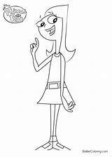 Ferb Phineas Candace Flynn Coloring Draw Pages Drawing Step Tutorials Drawings Printable Easy Disney Cartoon Kids Adults Drawingtutorials101 Sketches Choose sketch template