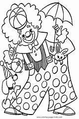 Coloring Pages Circus Miscellaneous Clowns Color Printable Kids Sheets Found sketch template