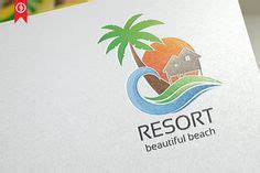 resort beach logo template atcreativework logo inspiration logo