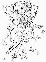 Coloring Pages Fairy Girls Printable Disney Beautiful Fairies Princess Color Kids sketch template