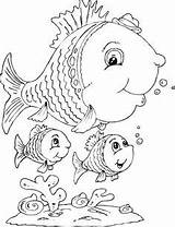 Fish Family Coloring Pages Sheets Grande Colorear Pequeño Colouring Animal Mediano Para Cool Book Quilting Pantograph Animals Lineart Kids sketch template