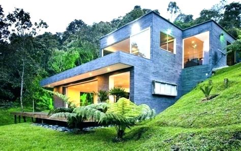small modern hillside homes