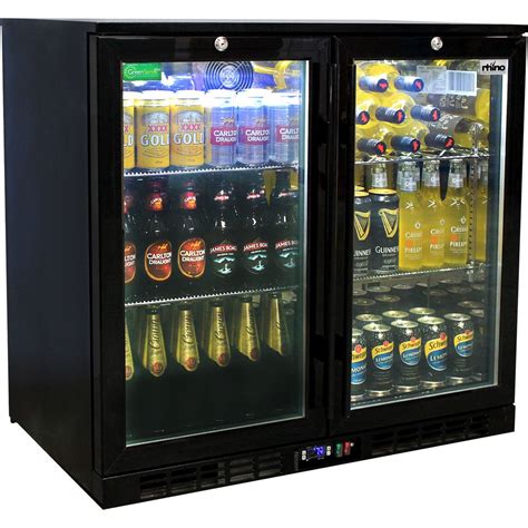 rhino double door commercial bar fridge black alfresco australia
