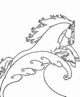 Horse Coloring Neptune Sea Horses Pages sketch template