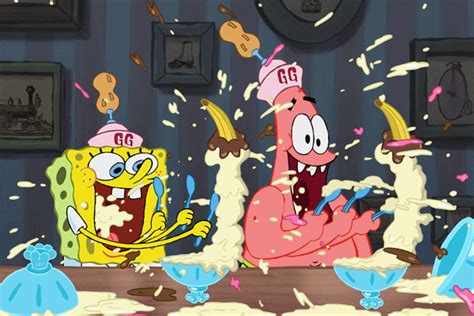 Spongebob And Patrick Eating Icecream Spongebob Wallpaper