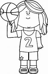 Basketball Coloring Pages Girl Player Curry Stephen Printable Court Color Getcolorings Template sketch template