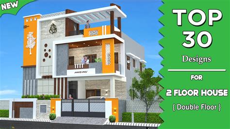 top   floor front elevation designs  small houses double floor house designs youtube