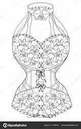 Corset Therapeutic 1600 Orchids 1236 Grown sketch template