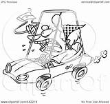 Rage Royalty Rf Clip Driver Road Female Toonaday Clipart Outline Illustration Cartoon sketch template