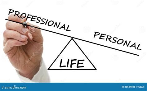 balancing professional  personal life royalty  stock image