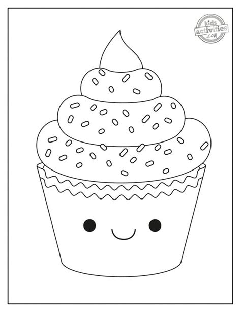 printable cupcake coloring pages kids activities blog