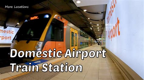 domestic airport train station sydney australia youtube