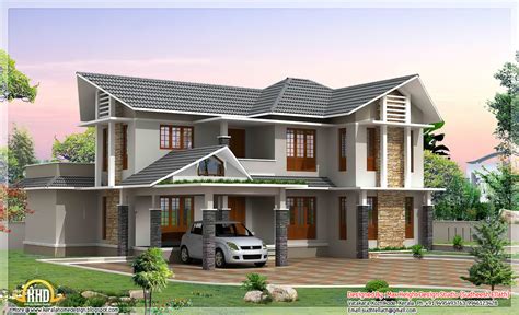 sqft double storey house kerala home designkerala house plans