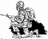 Soldier Kneeling Leger Gas Mask Praying Topkleurplaat sketch template