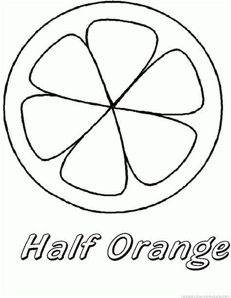 orange coloring pages