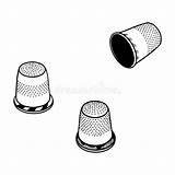 Thimble Tailoring Fingers sketch template