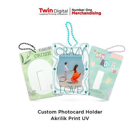 custom photocard holder akrilik print uv twin digital