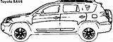 Rav4 Toyota Coloring Dimensions sketch template