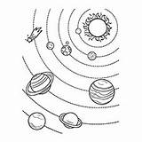 Coloring Pages Planets Solar System Nine Planet Pluto Asteroid Earth Comet Ones Little sketch template