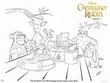 Pooh Sheets Winnie Hundred Acre Kanga Christopherrobin sketch template